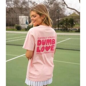 Dumb Love Casual Graphic T Shirt Women's Size Medium Austin TX Casually Athletic